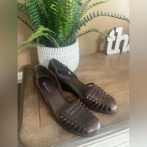 Dockers Women’s “Dkanak” Brown Leather‎ Wedge Heels Size 9M